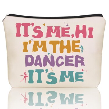 Dancer Gifts Makeup Bag: Perfect Cosmetic Bags IT's ME, HI I'M THE DANCER IT's ME Travel Dancer Girl For Daughters, Nieces, Girlfriends, Female Coworkers.Ideal Gift for Party