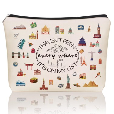 World Travel Gifts Makeup Bag Gift: Cute Cosmetic Bag I Haven't Been Everywhere But It's on My List For Teen Girl &amp; Women Travellers.Ideal Trip Gift Cosmetic Bag For Travel, Birthdays.