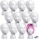 Gisafai 12 Pcs Foam Wig Head with 50 Pcs T Pins Female Foam Mannequin Wig Stand and Holder 11" Tall Cosmetics Model Head Display Hair, Hats Hairpieces Display for Home Travel Salon