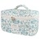 Large Makeup Bag, Cute Cosmetic Bag for Women Girls Floral Coquette Aesthetic Toiletry Bag Travel Make Up Organizer Bag (Blue)