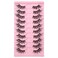 Half Lashes Natural Look False Eyelashes Wispy Cat-Eye Lashes Look Like Extensions 3D Curly Soft 15MM Fluffy Faux Mink Lashes 10 Pairs (Style 3)