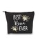 GJTIM Funny Nona Gift for Grandma Best Nona Ever Cosmetic Bag from Grandchildren (Black)