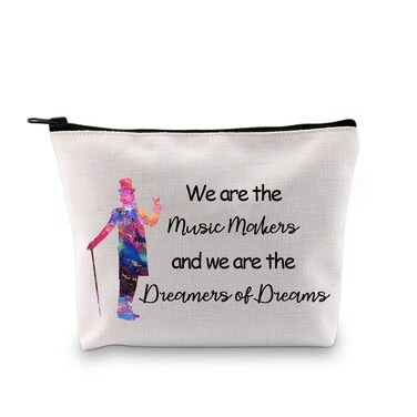 GJTIM Willy Movie Inspired Gift We Are The Music Makers We are The Dreamers Of Dreams Music Producer Gift Cosmetic Bag for Musicians (Music Makers Bag)