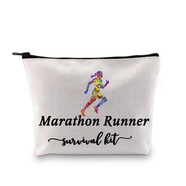 GJTIM Running Runner Gift Marathoner Gift Marathon Runner Zipper Pouch Marathon Runner Survival Kit Makeup Bag