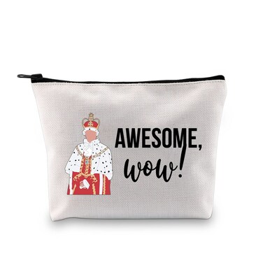 Hamilton Inspired Awesome Wow Hamilton King George Iii Zipper Pouch Hamilton Fans Gift Makeup Bag (Awesome Wow Makeup)