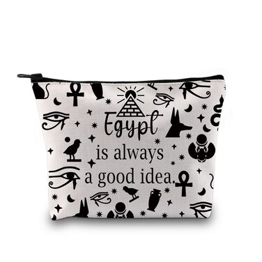 Egyptian Gift Ancient Egypt Inspired Gift Egypt Is Always A Good Idea Egypt Accessories Travel Bag Makeup Bag Gift for Egyptian Egypt Lover (Egypt Bag)
