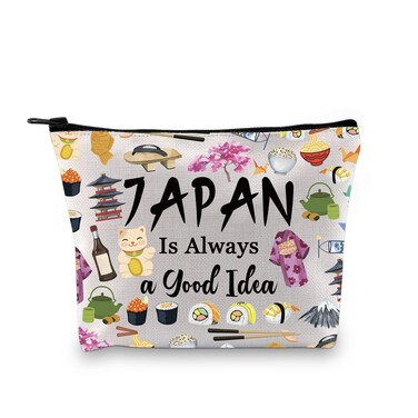 Japan Surprise Trip Gift Japan Vacation Gift Japan Travel Gift Japan Is Always a Good Idea Travel Zipper Makeup Bag for Japanese Culture Lovers (Good Idea Japan)