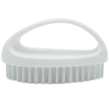 Hand and Nail Brush for Cleaning Fingernails Fingers Nylon Firm Stiff Bristles Heavy Duty Scrub Clean Brushes for Mechanics Gardeners, White, 1PC