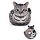 Drawstring Makeup Bag, Cute Cat Travel Makeup Bag Gifts for Women, Large Cosmetic Bag for Women, Makeup Bag Organizer, Makeup Pouch for Purse, Travel Toiletry Bag, Travel Essentials (Gray Cat)