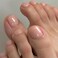 GLAMERMAID Press on Toenails, Spring Summer Pure Nude Gel Glue on Toe Nails, 24Pcs Glossy Toe Nails Reusable UV Finish Fake Nails Acrylic False Nails Manicure Kits for Women