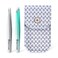 Expert Slant and Point Tip Tweezer Set with Exclusive Storage &amp; Carrying Case, GlamTweeler Sharp &amp; Precision Tweezer Set for Eyebrows, Facial Hairs and Fine Hairs Removal (Sparkle Violet + Silver)