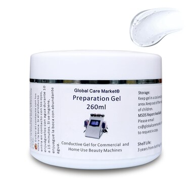 Preparation Gel &ndash; RF Conductive Gel with Hyaluronic Acid for Use With Radio Frequency Face and Body Machines, Skin Cooling Gel Primer for IPL Hair Removal Device