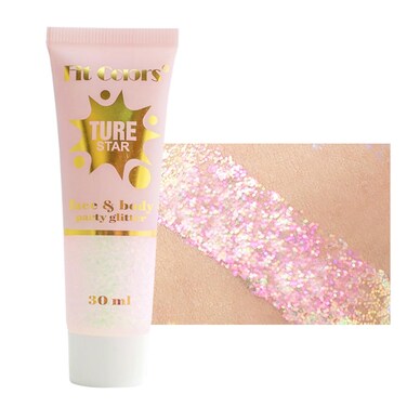 GL-Turelifes Holographic Body Glitter, Chameleon Face Glitter Mermaid Liquid Eyeshadow Fine Glitter for Body, Face, Hair, Halloween Wedding Festival Glitter Sparkling 1.06oz (#02 White)