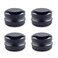 10Gram Lip Balm Containers, 4pcs Round Metal Salve Tins with Lids, Mini Candle Jars, Small Sample Containers for Balms, Salves, Cosmetic, Nail Polish, DIY Items (Black)