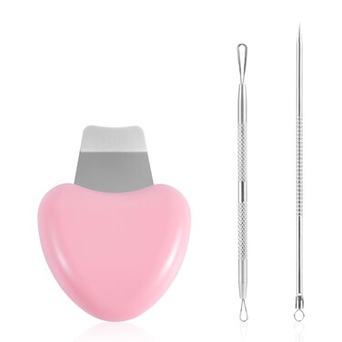 Skin Scrubber Face Spatula, Blackhead Scraper Pimple Scraper Shovel Stainless Steel Blackhead Remover Tools Kit Acne Needles Whitehead Comedones Extractor Included for Women Men Pore Cleaner