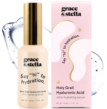 grace &amp; stella Award Winning Hyaluronic Acid Serum (50ml/1.7 fl oz) Hyaluronic Acid Serum for Face - Acido Hialuronico Face Serum for Women - Hydrating Serum Remove Fine Lines, Wrinkles - Anti Aging