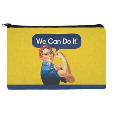 GRAPHICS &amp; MORE Rosie The Riveter Poster World War II Makeup Cosmetic Bag Organizer Pouch