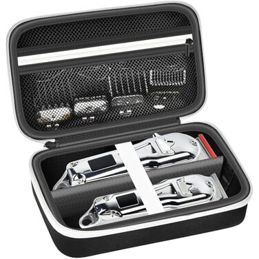 Case Compatible with KIKIDO for Novah for GLAKER for Ufree for FADEKING for GSKY for Romanda Professional Hair Clippers, Beard Trimmer Grooming Storage Holder for Hair Trimmers Set (Box Only)