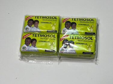 Medicated Tetmosol Soap, (4), 1 Count (Pack of 1), Green/yellow