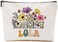 Lola Wildflowers Gifts For Mother's Day Makeup Bags - Lola Flower Gift Bags - Mom Birthday Gifts - Travel Cosmetic Bag For Birthday