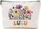Lulu Wildflowers Gifts For Mother's Day Makeup Bags - Lulu Flower Gift Bags - Mom Birthday Gifts - Travel Cosmetic Bag For Birthday