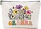 Granna Wildflowers Gifts For Mother's Day Makeup Bags - Granna Flower Gift Bags - Mom Birthday Gifts - Travel Cosmetic Bag For Birthday