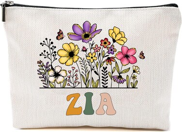 Zia Wildflowers Gifts For Mother's Day Makeup Bags - Zia Flower Gift Bags - Mom Birthday Gifts - Travel Cosmetic Bag For Birthday