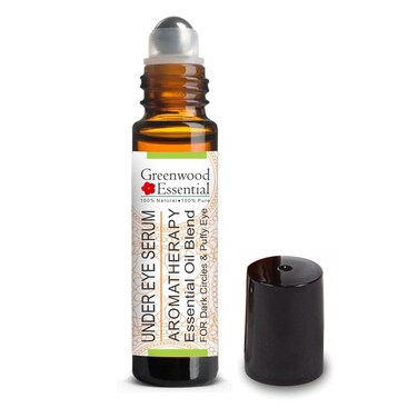 Under Eye Serum - For Dark Circles &amp; Puffy Eyes. Blend of German Chamomile, Coffee, Sandalwood, Rose Geranium, French Lavender &amp; Fennel Seed Essential Oils 10ml (0.33oz)