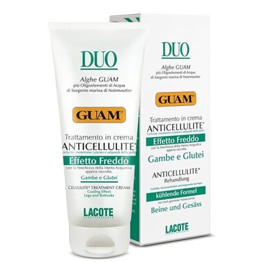 GUAM DUO Anti Cellulite Cream Cold Formula   Seaweed Cellulite Treatment for Leg Skin Tightening, Menthol Firming Body Lotion for Body Sculpting on Legs, Buttocks, Thighs, 6,76 Oz