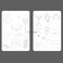 1pc Soft Silicone White Tiny Tattoo Practice Skin Pre-Printed Double Sides Designs Training Pads Tattoo Fake Skin Practice Skin for Tattooing (1pc)