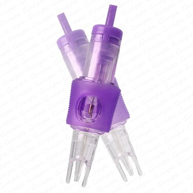 Guapa 10pcs Precise Scalp Micropigmentation Needles with Stabilizer Purple Permanent Makeup Tattoo Needles 1R 0.30mm Follicle SMP Needles (1R-0.30mm)