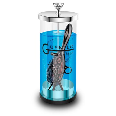 Gusnilo 42 Oz Barbicide Jar with Stainless Steel Tray and Durable Glass,Salon Jar Suitable for Nail Tools &amp; Spa Implements,Hairdressing Tools