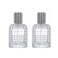2 Pcs 100ml Glass Atomizer Perfume Spray Bottle,Clear Portable Empty Perfume Perfume Spray Bottles for Travel,Refillable Sprayer Fine Mist Sprayer Container for Essential Oil,Cosmetic (Silver)