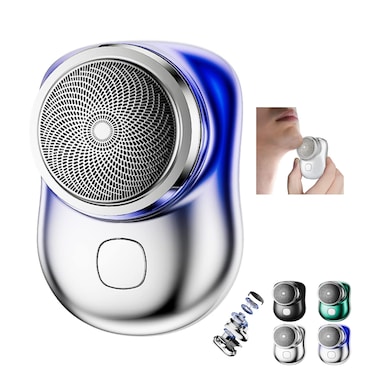 Mini Shaver Portable Electric Shaver, 2023 New Pocket Portable Electric Shave, Magic USB Mini Shaver Electric Razor for Men, Rechargeable Travel Razors for Men Electric Shaver for Shaving Face (Blue)