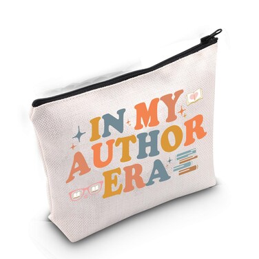 Gzrlyf Novel Writer Author Makeup Bag Writer Themed Gift Novelist Author Gifts For Women Writer Author Novelist Cosmetic Bag (IN MY AUTHOR)
