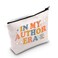 Gzrlyf Novel Writer Author Makeup Bag Writer Themed Gift Novelist Author Gifts For Women Writer Author Novelist Cosmetic Bag (IN MY AUTHOR)