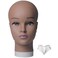 HAIRWAY Bald Mannequin Head Female Professional Cosmetology Training Head Bald Manikin Head for Wigs Making and Display Doll Head with Free T-pins (Brown, 21.5inch)