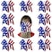 Hanaive 10 Pcs 4th of July Glitter Cheer Hair Bows 8'' Patriotic Cheerleader Red White Blue America Flag Hair Bow with Elastic Ponytail Holder Independence Day Accessory for Kids