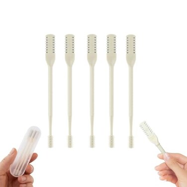 5Pcs 2-in-1 Nasal Hair Cutter, 2024 New Double Sided Nose Hair Knife, Nostril Hair Remover Tool, Portable Manual 360&deg; Rotating Nose Hair Trimmer with for Women Men