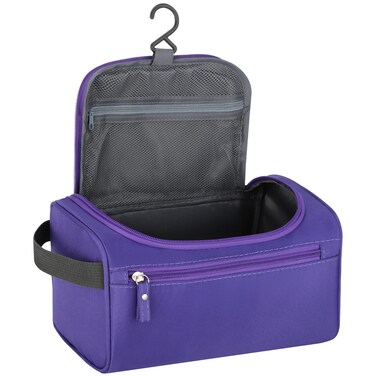 HAOGUAGUA Hanging Travel Toiletry Bag, Dopp Kit Shaving Wash Bag for Men, Cosmetic Makeup Organizer for Women (Blue)