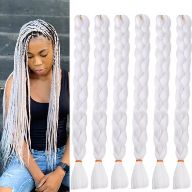 41 Inch Jumbo Braid Hair for Box Braids Crochet Hair Long Synthetic Braiding Hair Extensions High Temperature Crochet Braids for Women (41 Inch, 60)