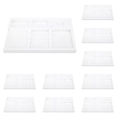 10Pcs Tattoo Cartridge Tray, Disposable Tattoo Ink Cup Tray Needle Toner Cup Pigment Rack Holder Washable PVC Tattoo Tray Tool