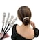 4Pcs Womens Hair Bun Maker with Flower and Pearl Hair Curler Deft Easy Bun Twist French Hairstyle Shaper Twist Hair Tool Hair Accessories