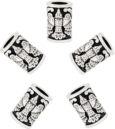 HAQUIL 5pcs Eagle Viking Beads Viking Hair Beads Hair Bead Beads Lock Hair Beard Beads Beads Dreadlock Accessories Pull Hair Pin Quick Beader Combo 2
