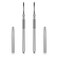 2 Pack 3D Nail Art Brush for Acrylic, Kolinsky Acrylic Nail Brushes Set, Nail Lining Brush Nail Salon Painting Brush Pen with Non-Slip Handle, Silver Metal Nail Art Pen (Size #2)
