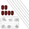 6 Strips Nail Chains for Nail Art Chain Nail Charms Nail Art Chains Silver Punk Nail Studs Charms 3D Nail Art Chain Supplies Metal Nail Art Accessories for DIY Nails Making Women Nail Art Decoration