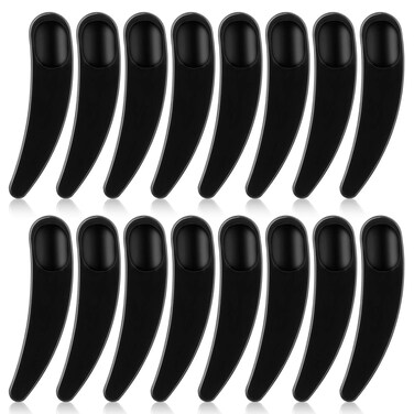 100 PCS Cosmetic Spatulas, Black Mini Spatula for Cosmetics, Skin Care Facial Cream Mask Spatula, Disposable Plastic Makeup Scoop for Sampling and Mixing