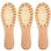 3pcs Mini Hair Wooden Hair Brush Mini Bamboo Hairbrushes Combs Cushion Hair Brush Scalp Massage Comb