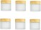6 Pcs 30 Gram/30 ml Empty Jars Round Frosted Glass Cosmetic Cream Jar Bottle Wood Grain Lid Cosmetic Container Refillable Glass Cream Box Lotion Cream Pot Jars for Makeup Lip Balm Eye Cream