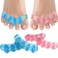 Toe Spacers for Pedicure Women 4Pcs Silicone Gel Bunion Pain Metatarsal Yoga Correct Foot Big pinky Therapeutics Restore Feet Hammer Separators Straightener Fasciitis Stretcher Restoring